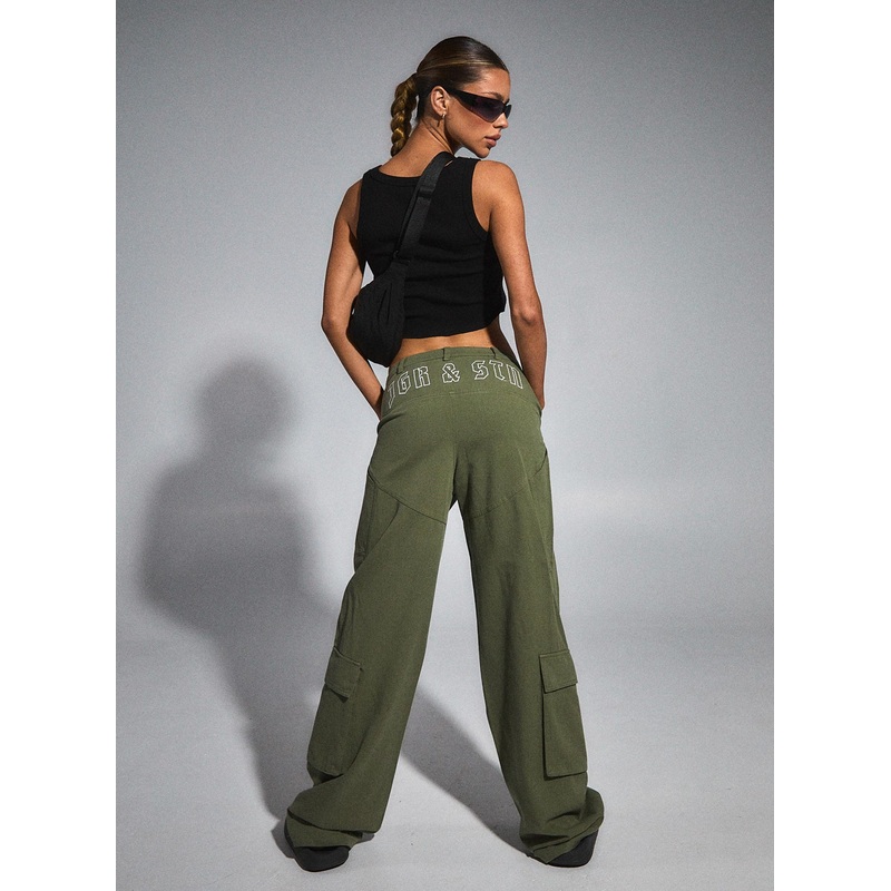 Jagger & Stone Christina Cargo Pants Khaki