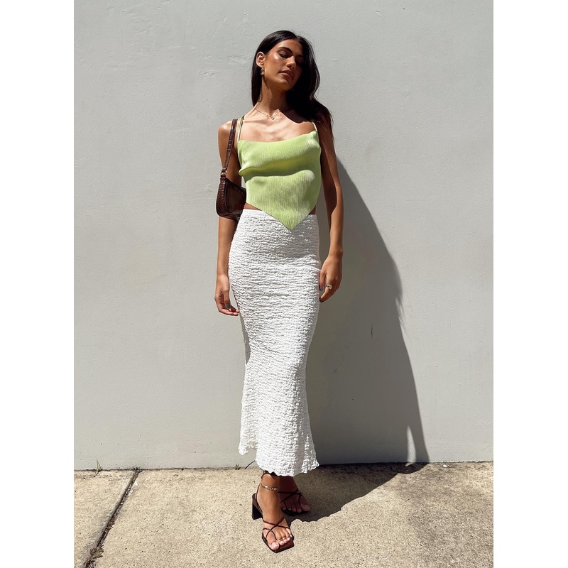 Rubes Midi Skirt White