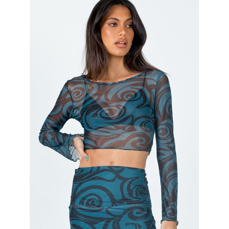 Shantal Long Sleeve Top Green