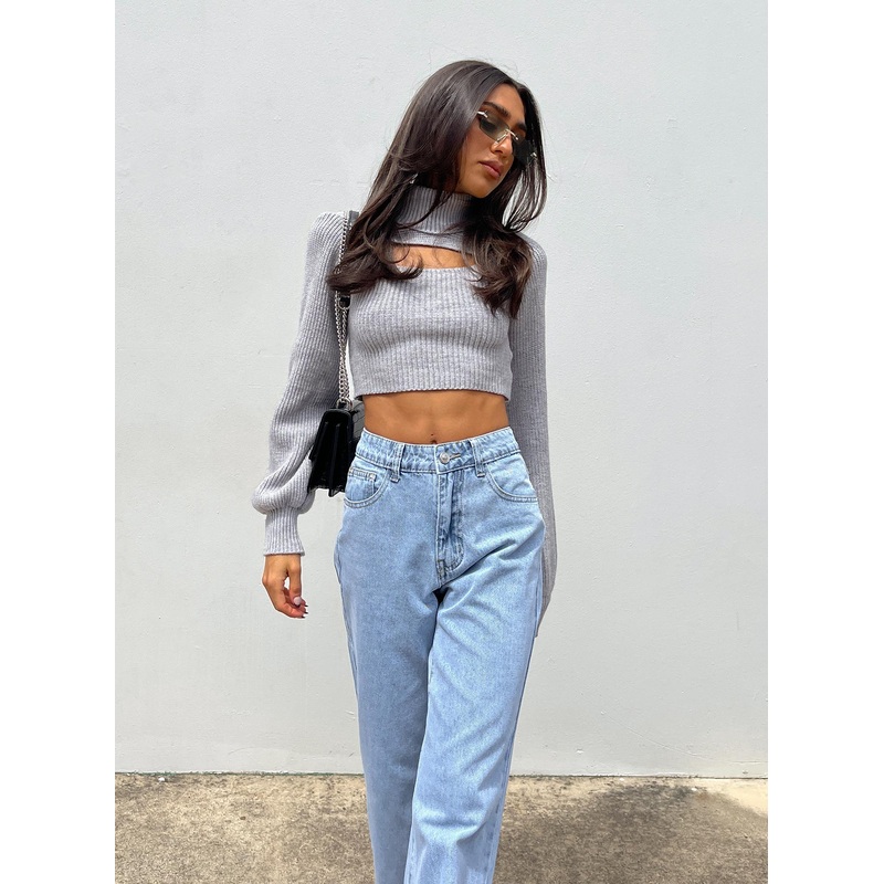 Anna Turtleneck Sweater Grey