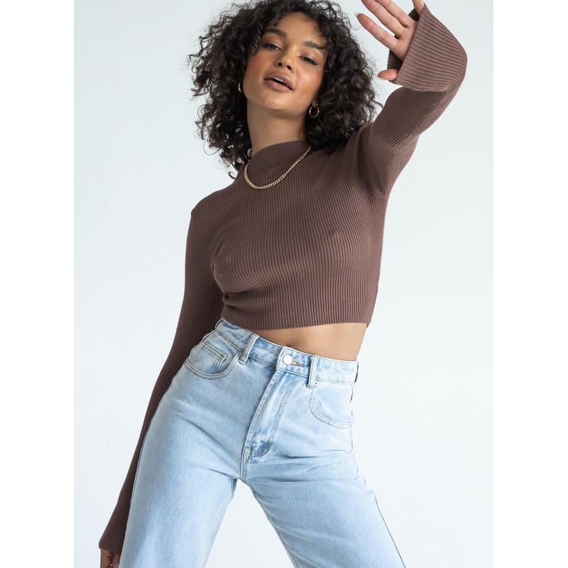 Arthur Long Sleeve Top Brown