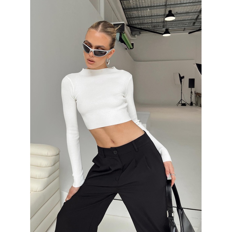 Arthur Long Sleeve Top White