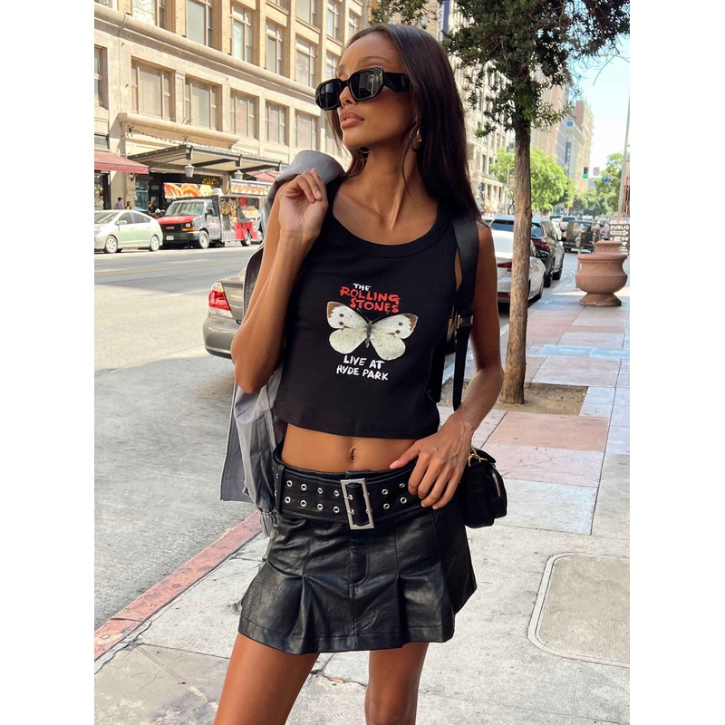 Emporium PU Mini Skirt Black