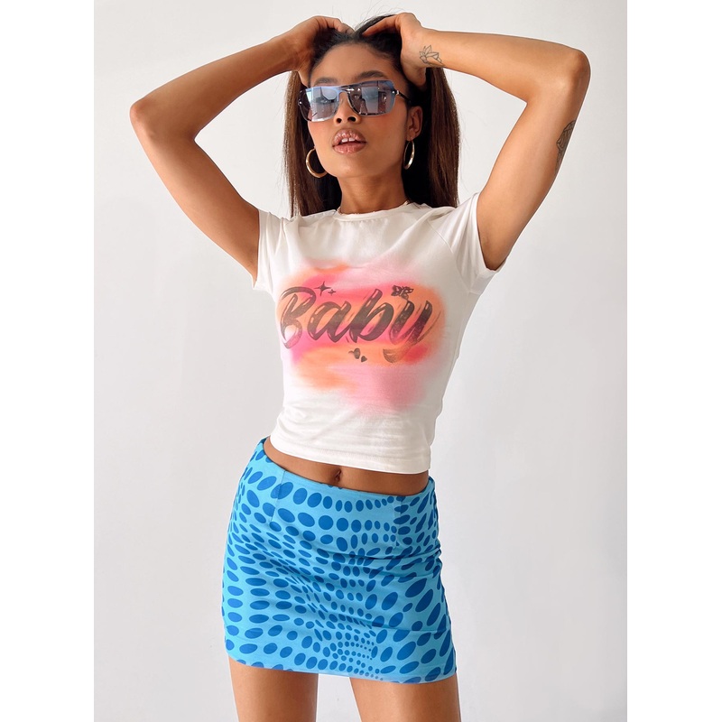Forbidden Mini Skirt Blue