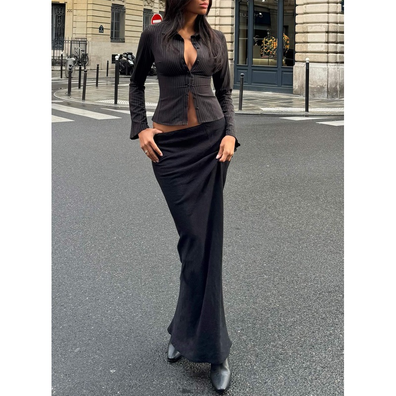 Jodie Maxi Skirt Black