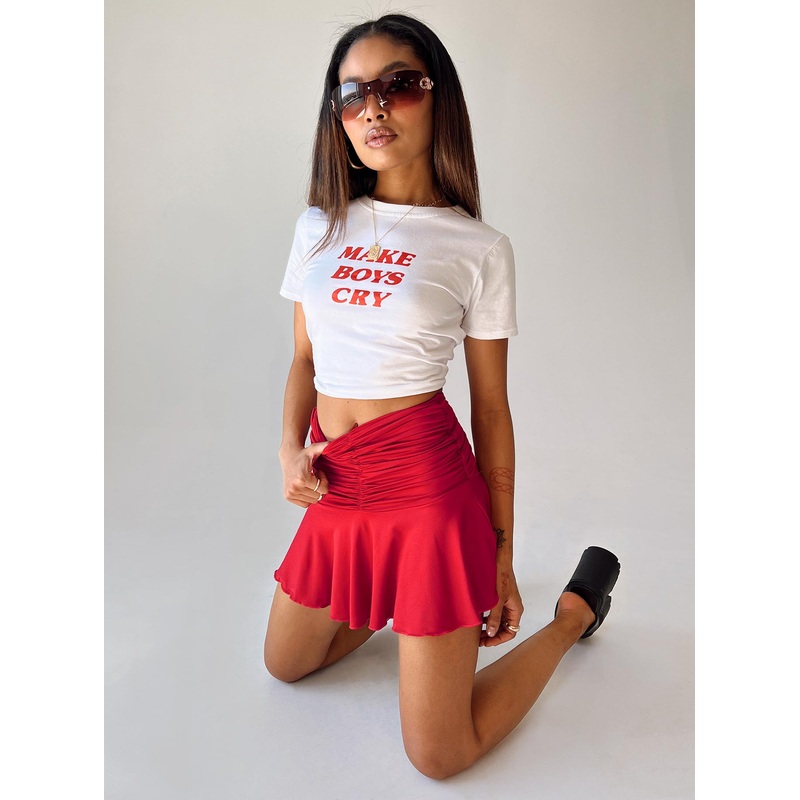 Wilcox Mini Skirt Red