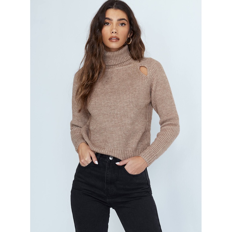 Alexi Turtleneck Sweater Brown