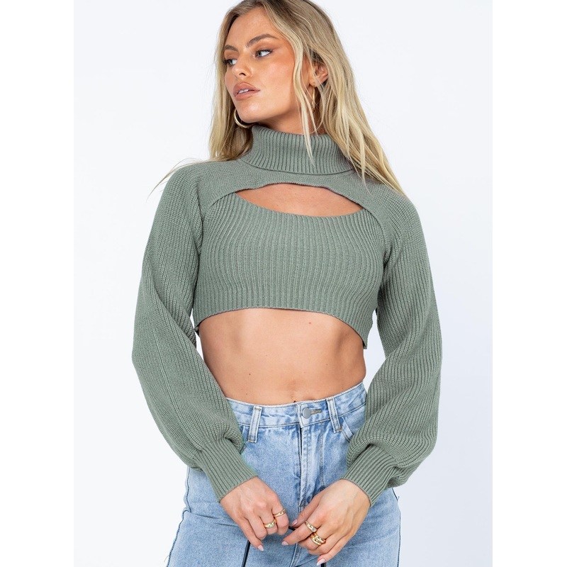 Anna Turtleneck Sweater Green