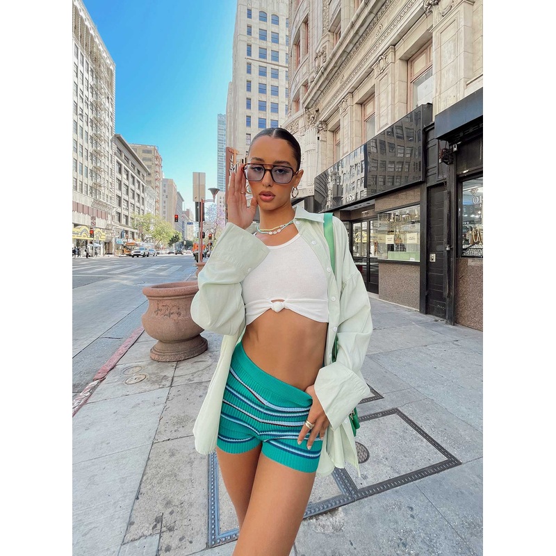 Austen Knit Shorts Green