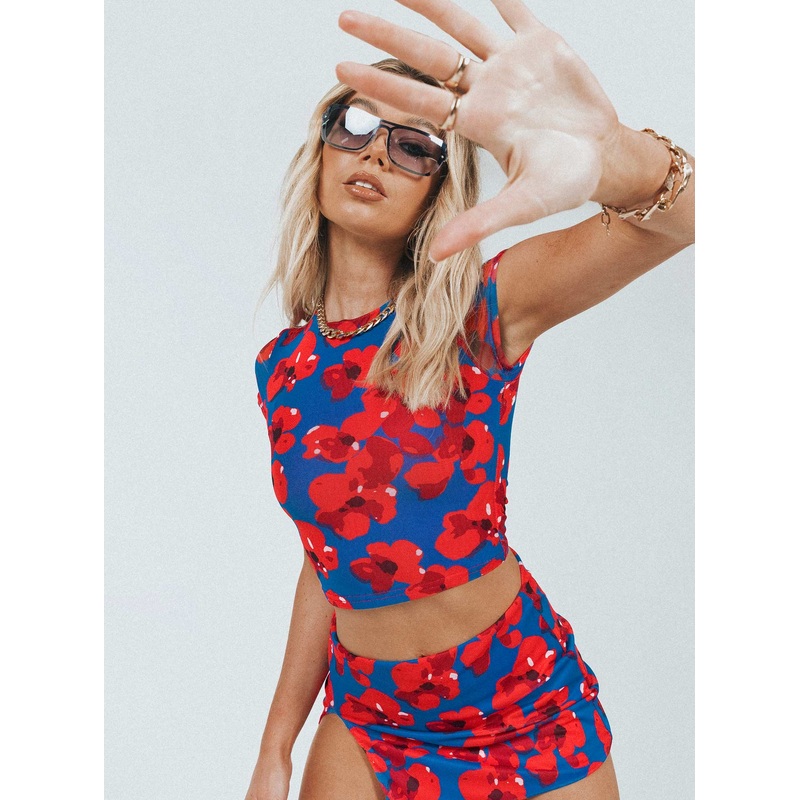 Bold Move Top Navy / Red