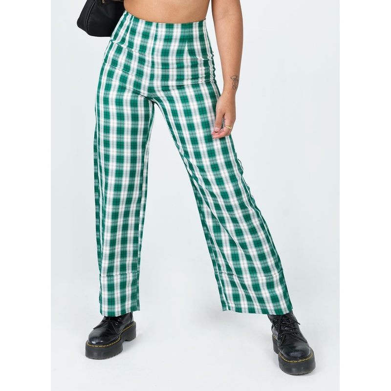Euros Pants Green Tartan