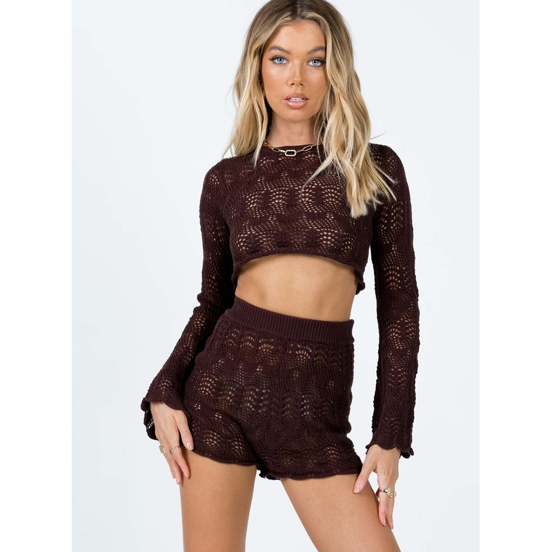 Leah Knit Set Brown