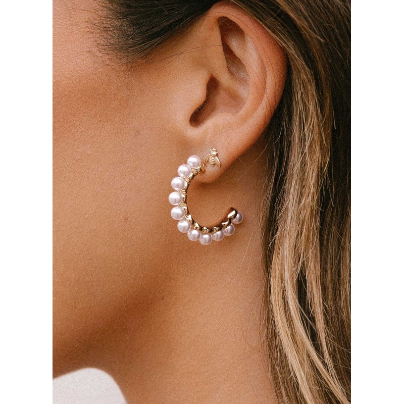 Pappas Pearl Earrings White