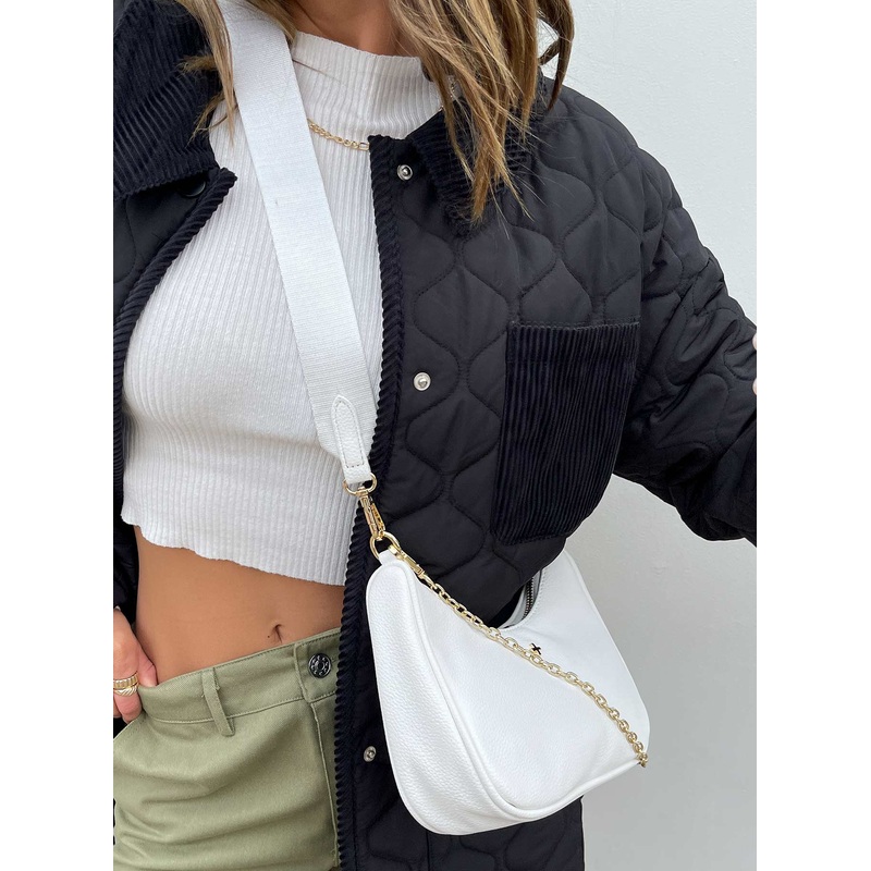 Peta & Jain Paloma Crossbody Bag White Pebble / Gold