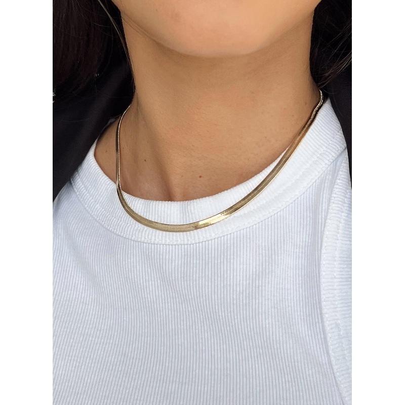 Snake Chain Necklace Gold