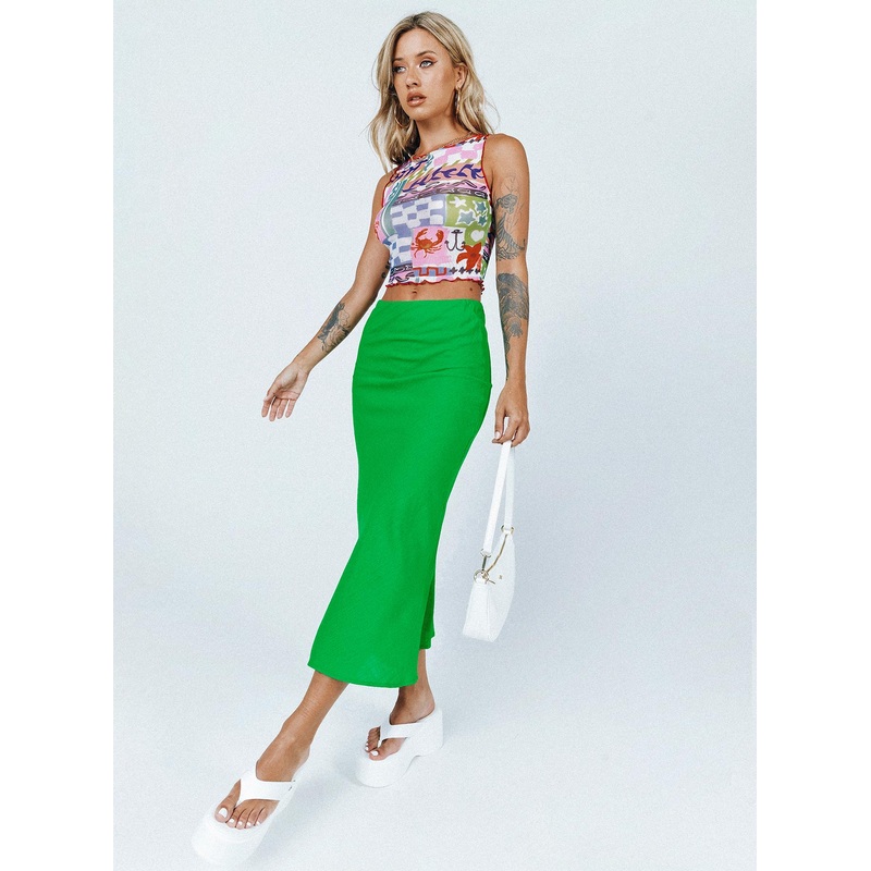 Bine Midi Skirt Green