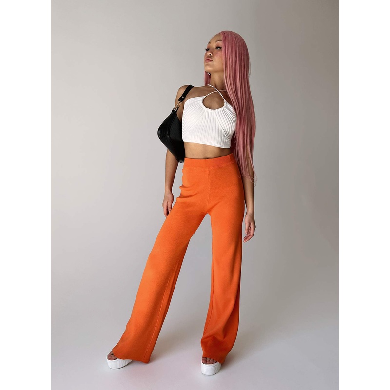 Byrone Knit Pants Orange