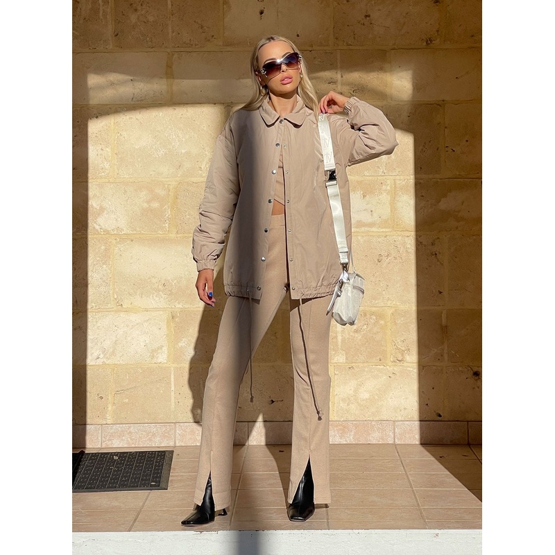 Fayth Ribbed Pants Brown