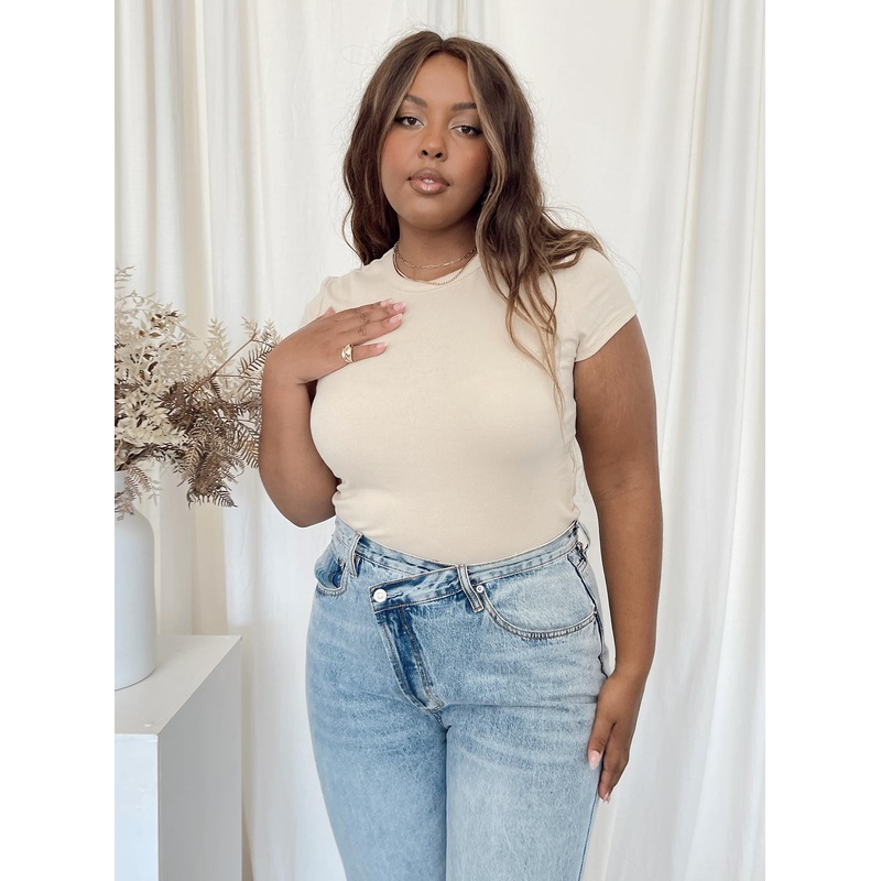 Harlea Bodysuit Beige Curve