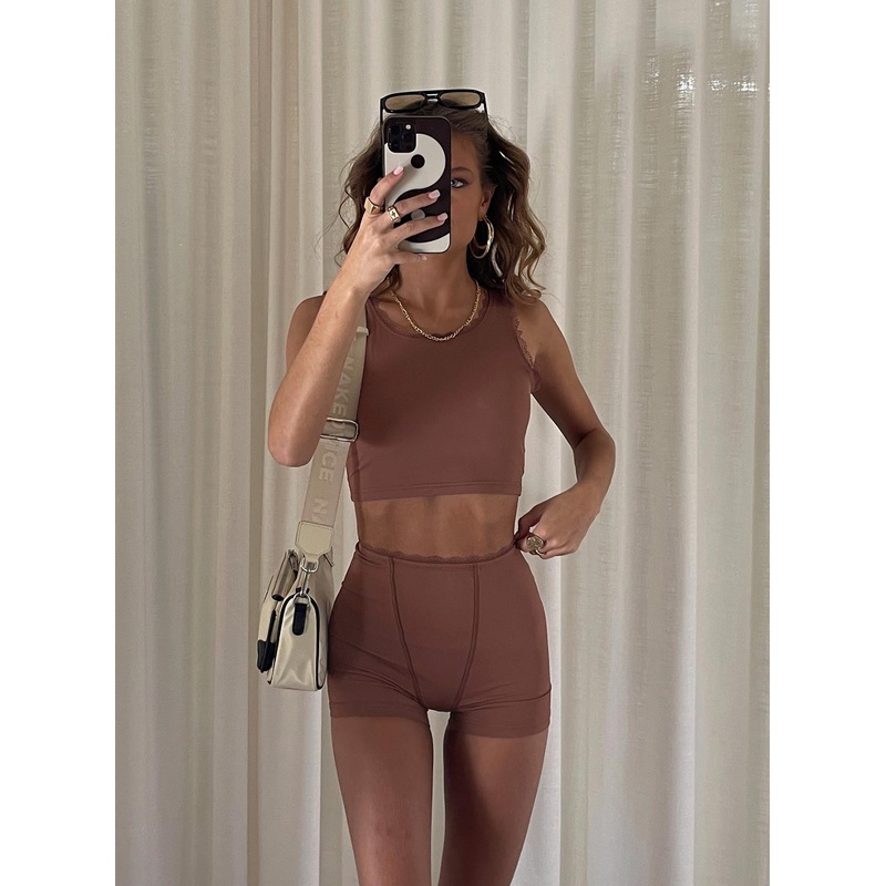 Kesor Knit Shorts Brown