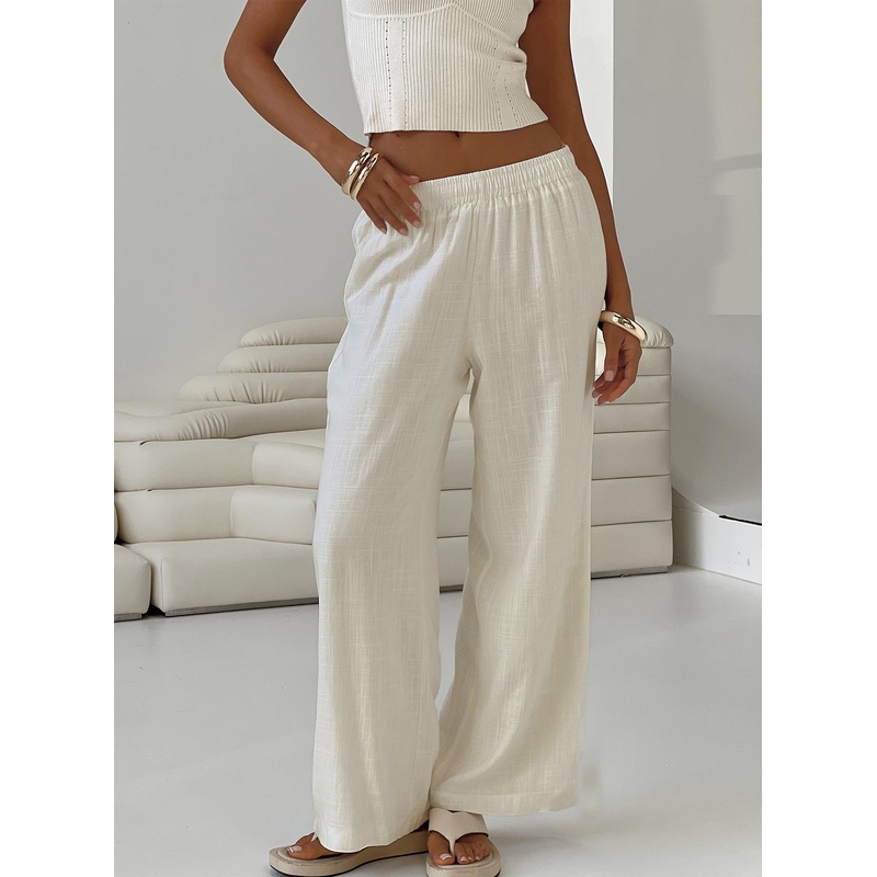 Louis Linen Blend Pants Off White