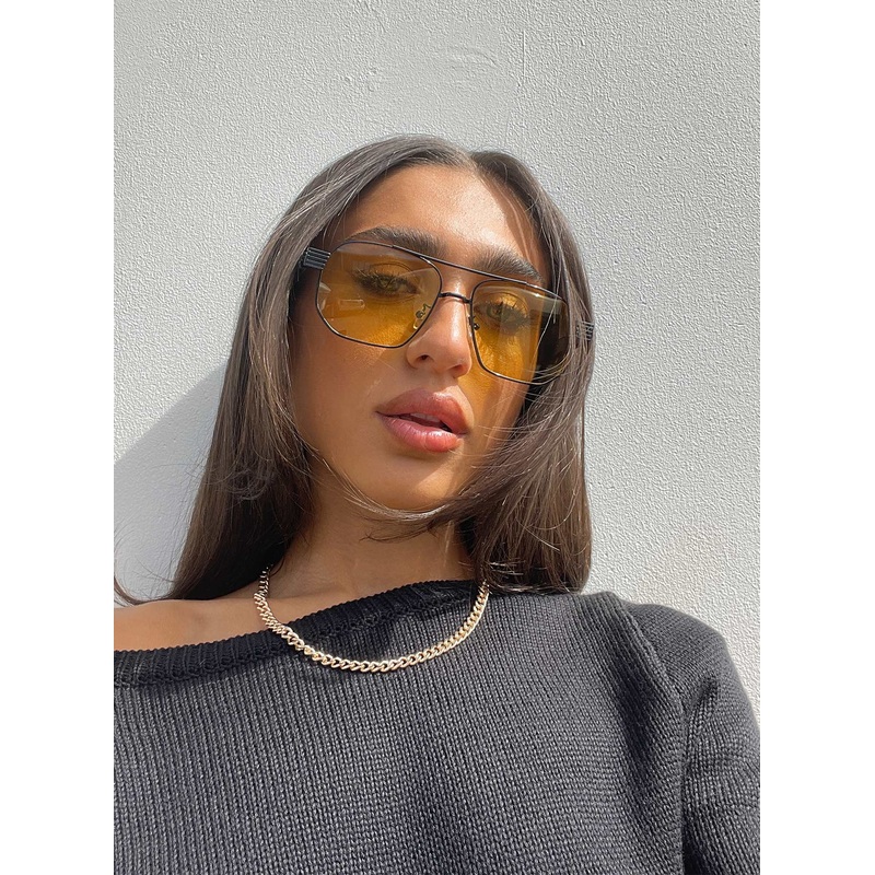 McIver Aviator Sunglasses Yellow