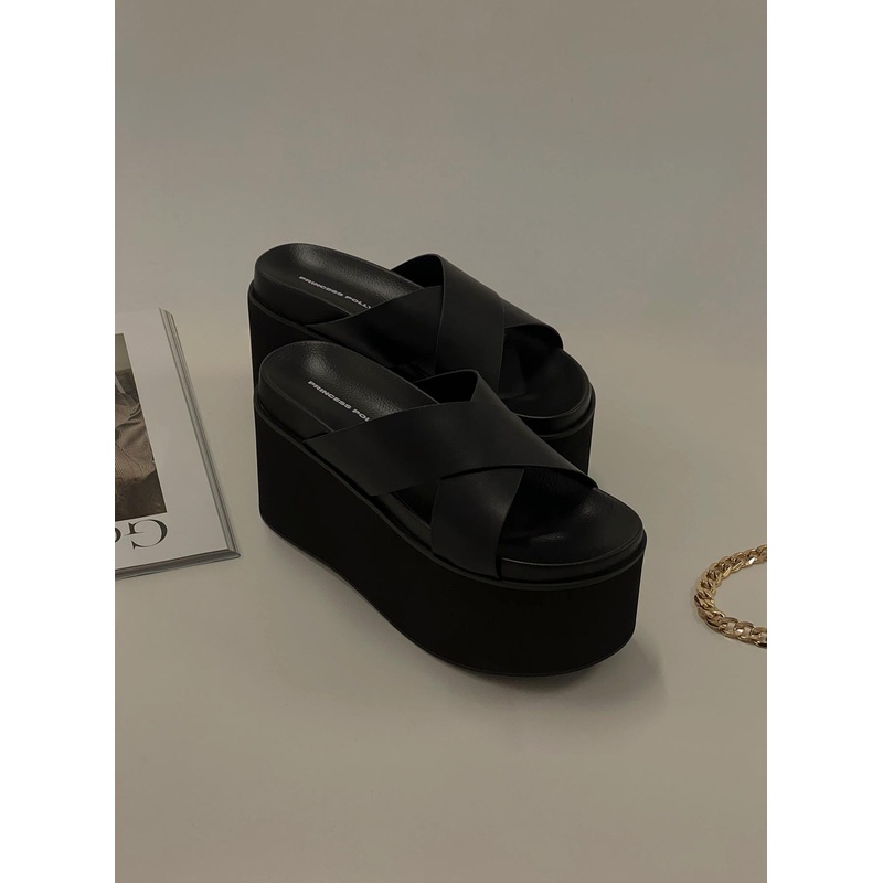 Stockholm Platform Sandals Black