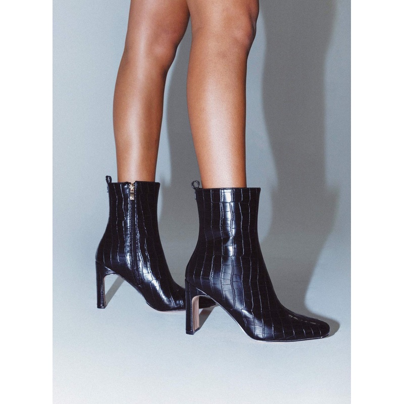 Thriller Boots Black Croc