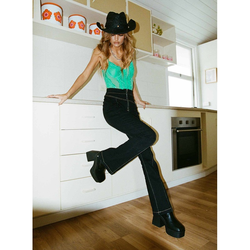 Zia Flare Pants Black