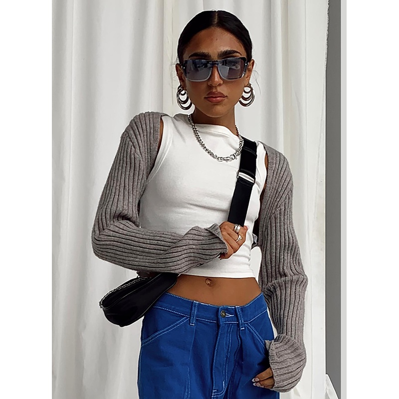 Aytan Bolero Sweater Grey