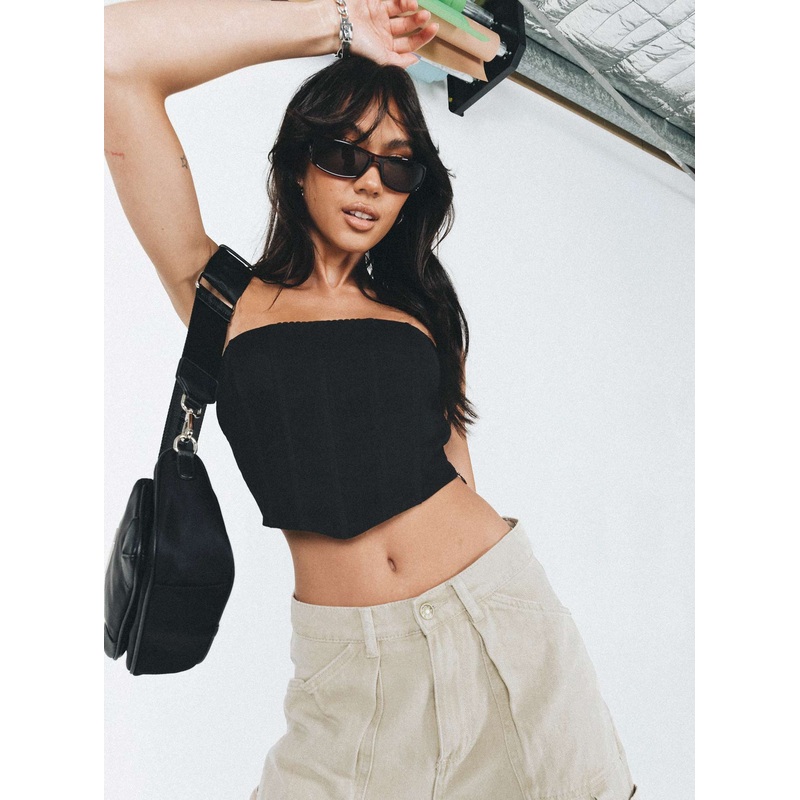 Beverly Strapless Top Black