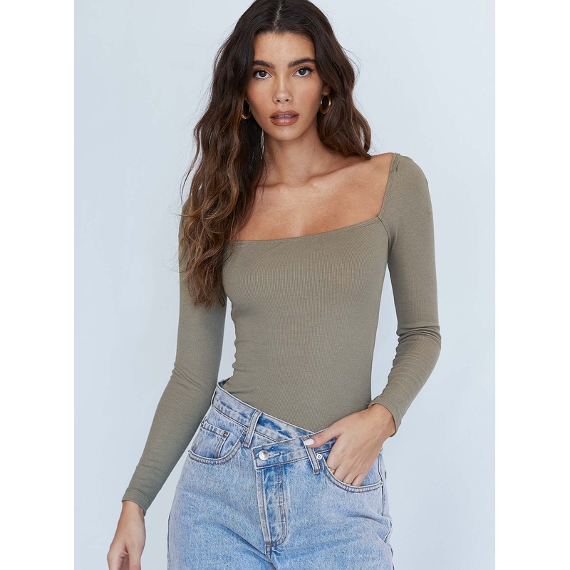 Charlotte Bodysuit Khaki