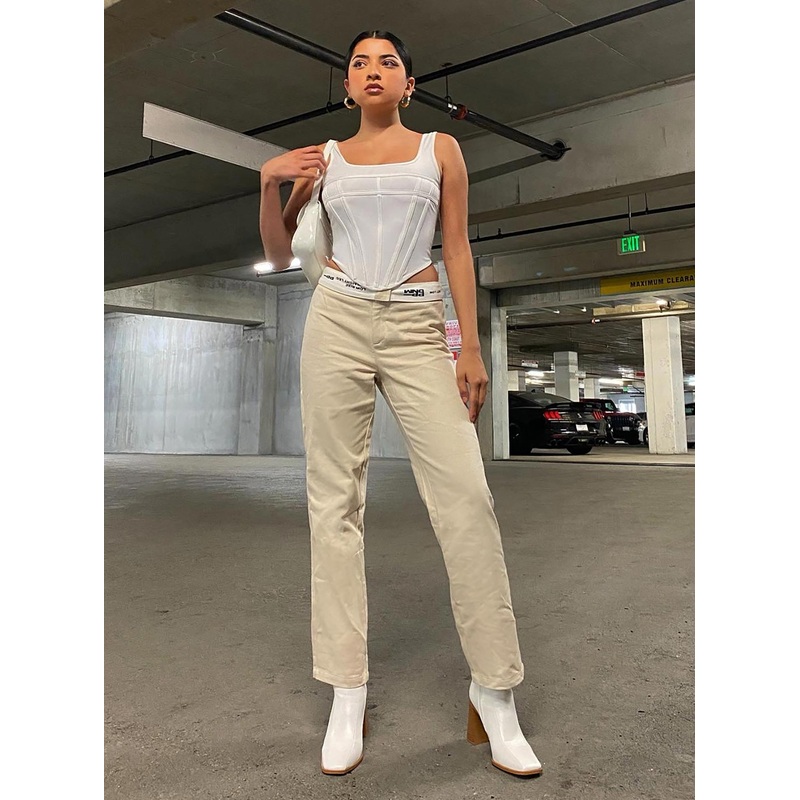 Dava Low Rise Pants Cream