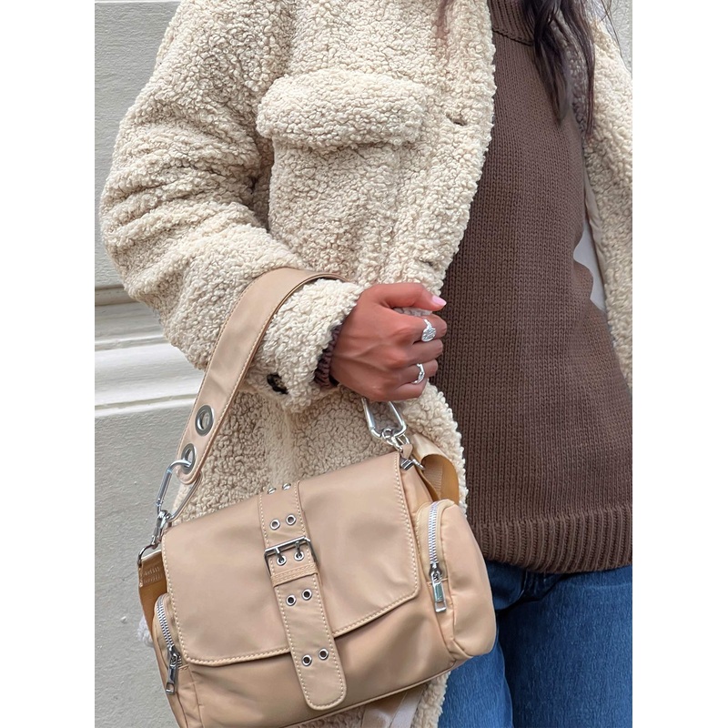 Julietta Utility Crossbody Bag Beige