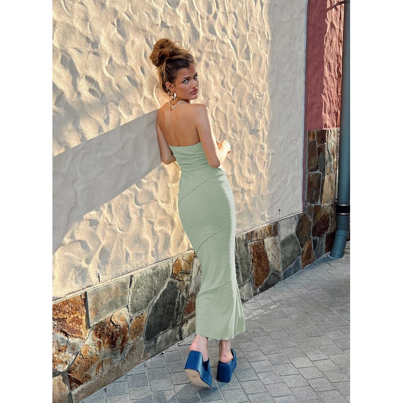 Oscar Midi Dress Sage Green