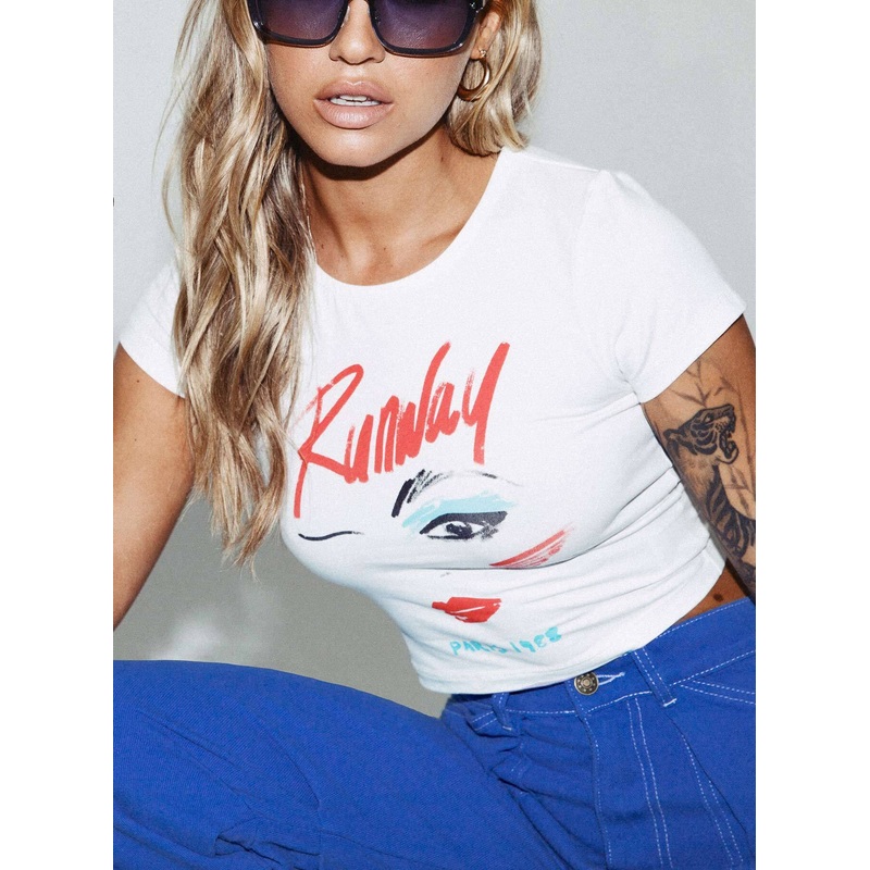 Runway Baby Tee White