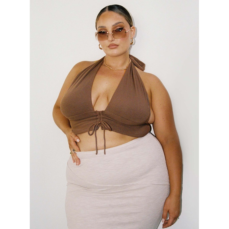 Shiloh Top Brown Curve