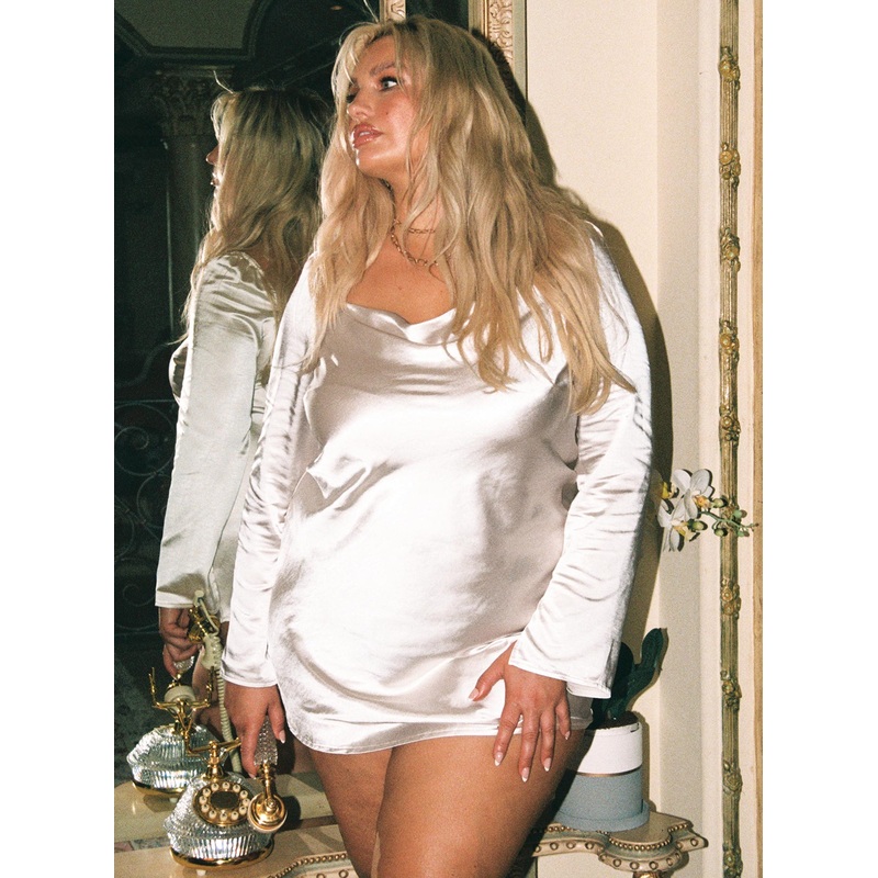 Star Power Mini Dress Champagne Curve