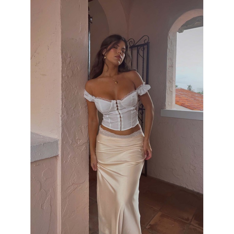 The Charmaine Maxi Skirt Cream
