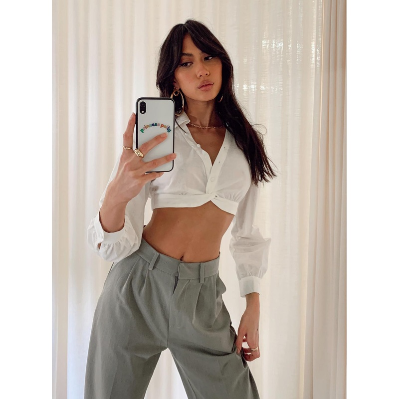 Zaxton Long Sleeve Top White