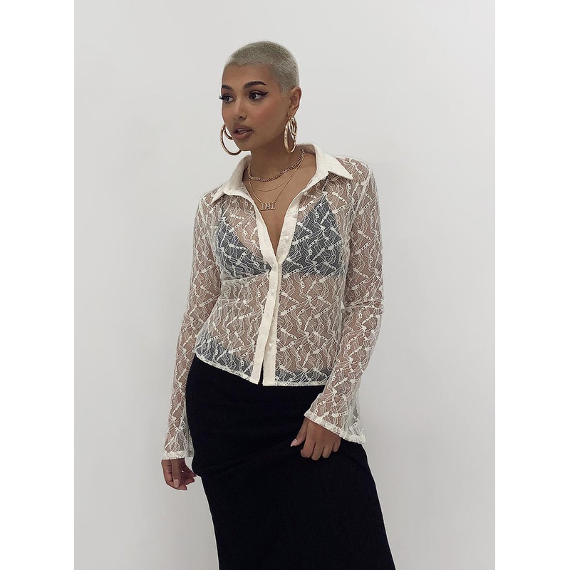 Anni Lace Shirt White