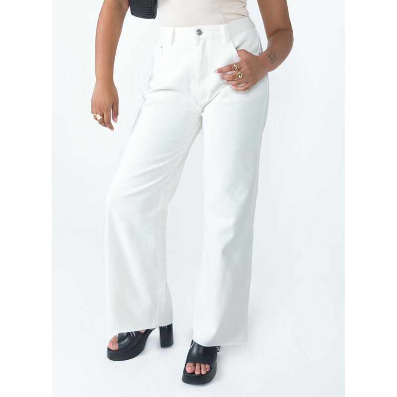 Arlington Straight Leg Denim Jeans White