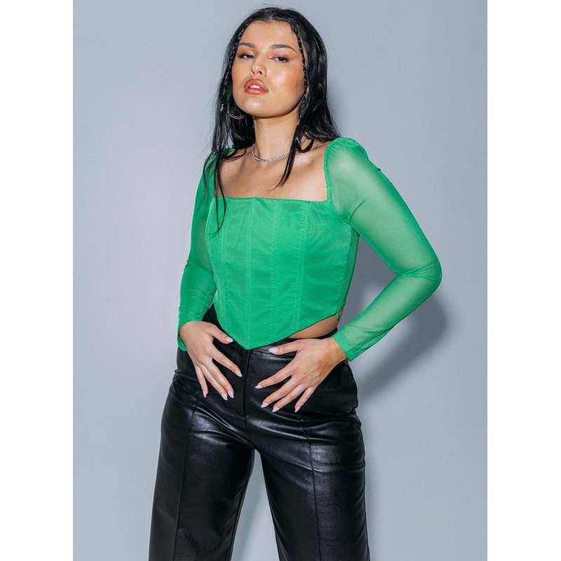 Beverly Long Sleeve Top Green