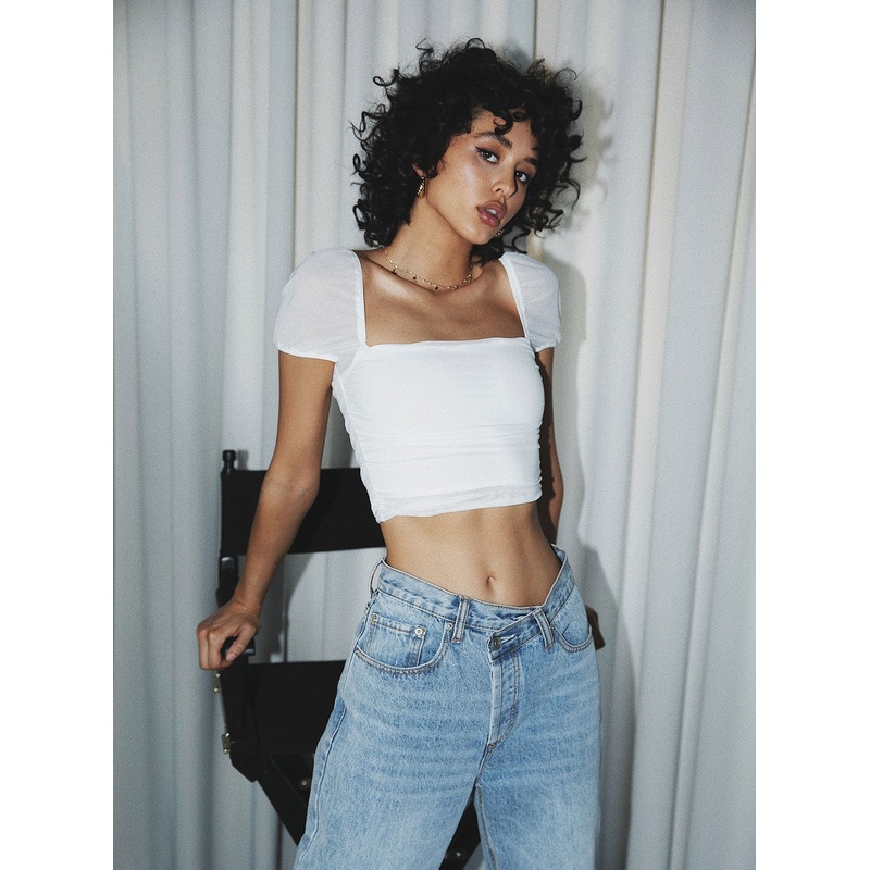 City Lights Crop Top White