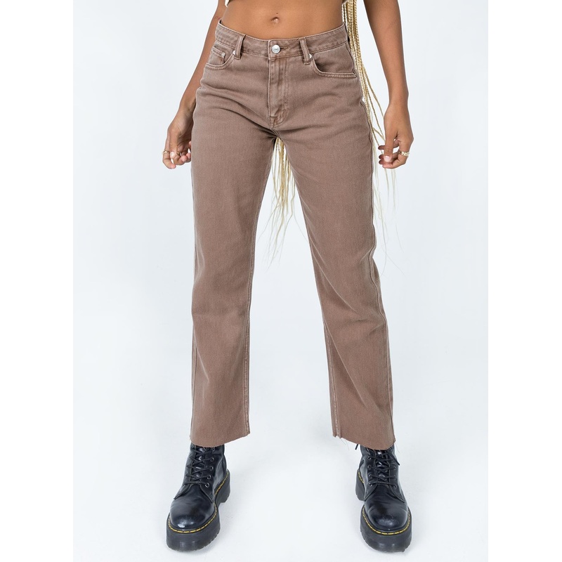 Eda Straight Leg Jean Brown
