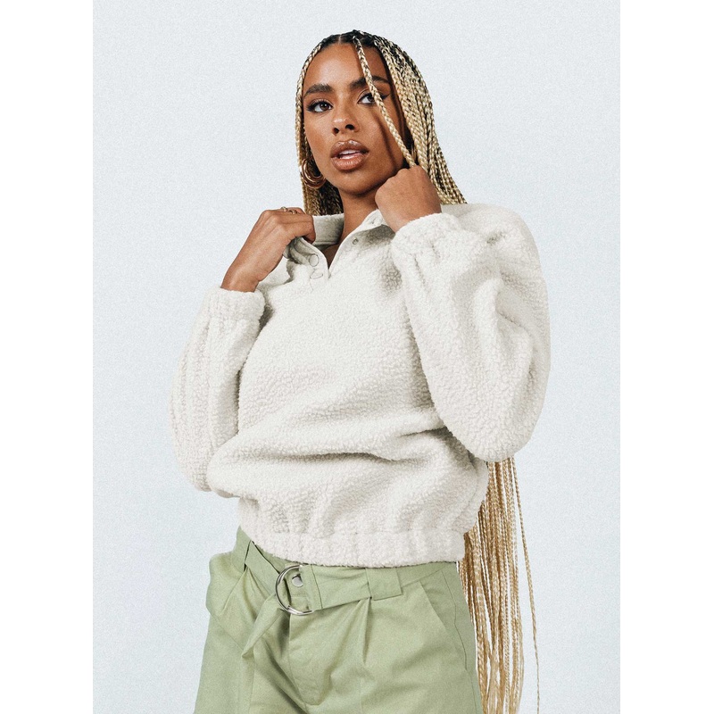 Elissa Teddy Sweatshirt Beige