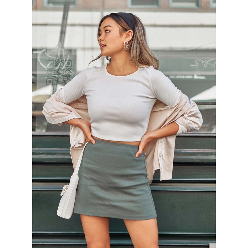 Leo Mini Skirt Khaki