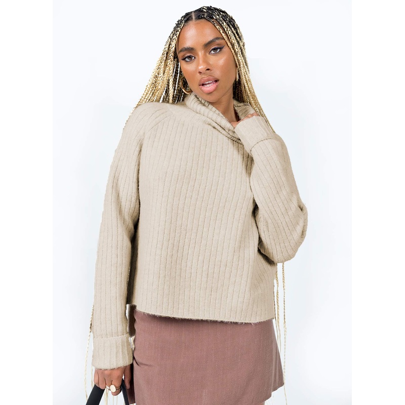 Mairead Knit Sweater Beige