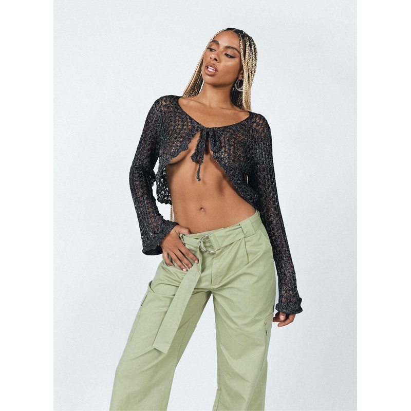 Mystical Long Sleeve Top Black