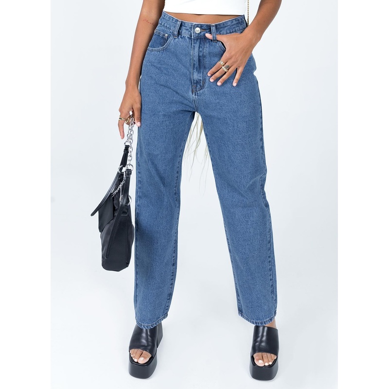 Palais Mom Jeans Mid Wash Denim